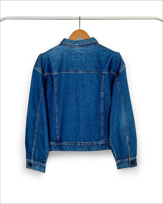 UnCrave Pledge | Mid Indigo Regular Trucker Jacket | Extra Extra Large