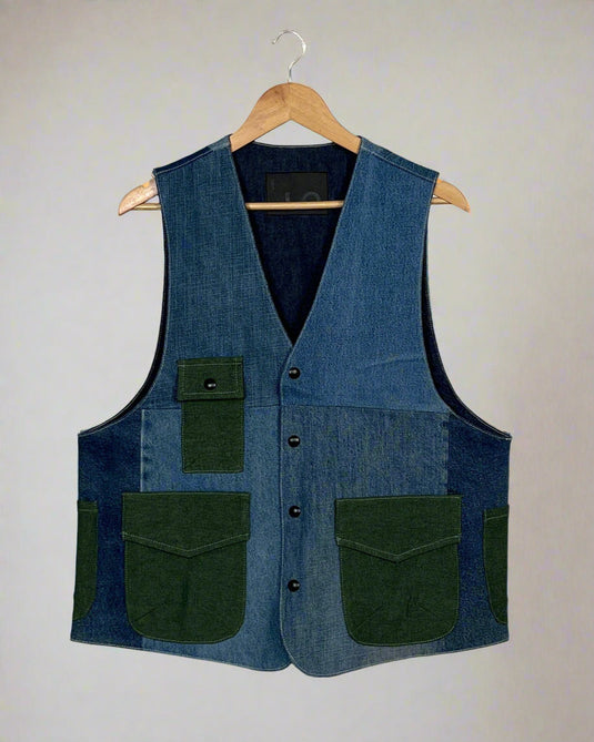 Upcycled Denim Gilet Jacket | G120