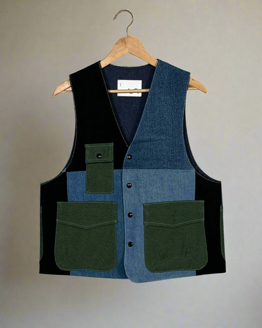 Upcycled Denim Gilet Jacket | G128