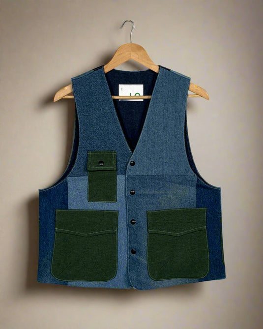 Upcycled Denim Gilet Jacket | G129