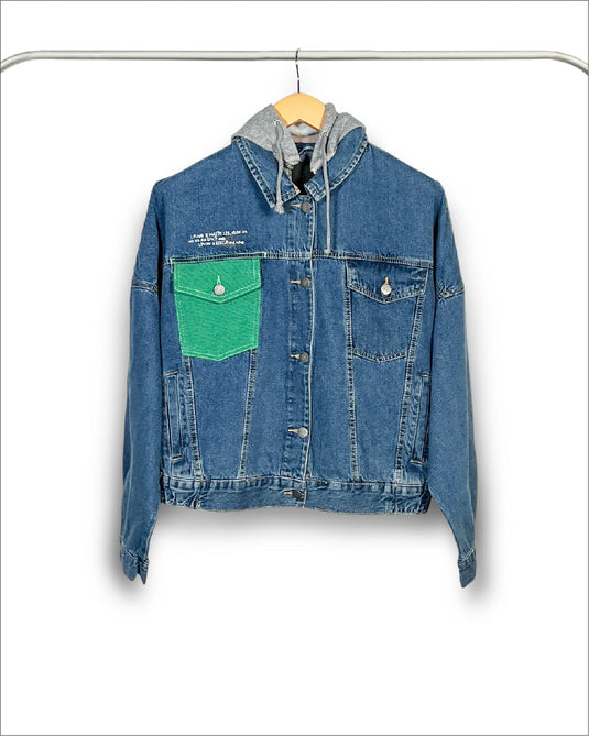 UnCrave Pledge | Mid Indigo Regular Trucker Jacket | Extra Large