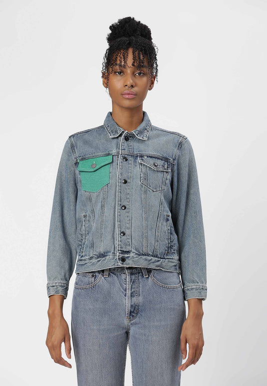 UnCrave Pledge | Light Indigo Regular Trucker Jacket | Medium