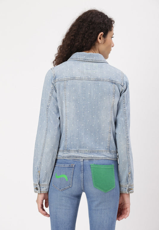 UnCrave Pledge | Light Indigo Regular Trucker Jacket | Small