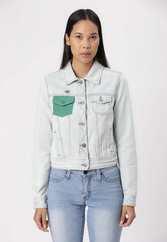 UnCrave Pledge | Light Indigo Regular Trucker Jacket | Small