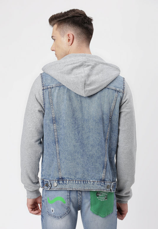 UnCrave Pledge | Mid Indigo Regular Trucker Jacket | Small