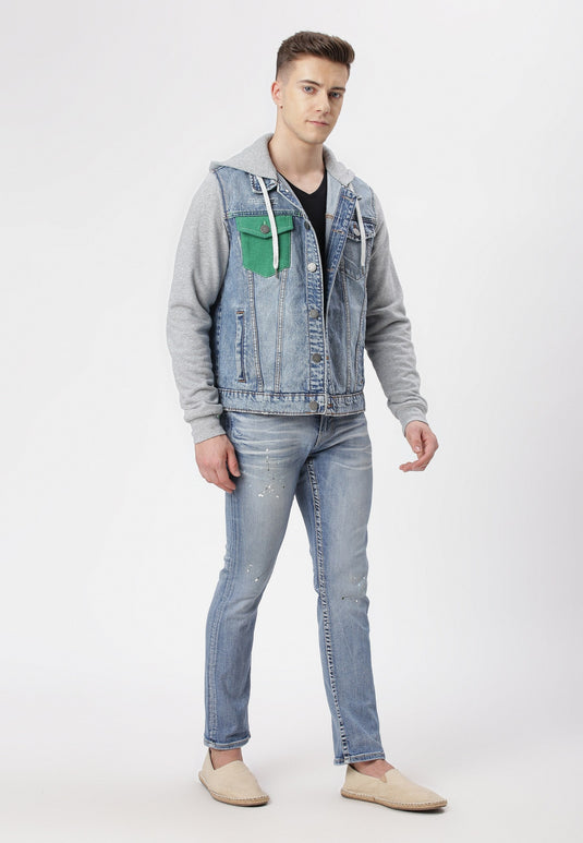 UnCrave Pledge | Mid Indigo Regular Trucker Jacket | Small