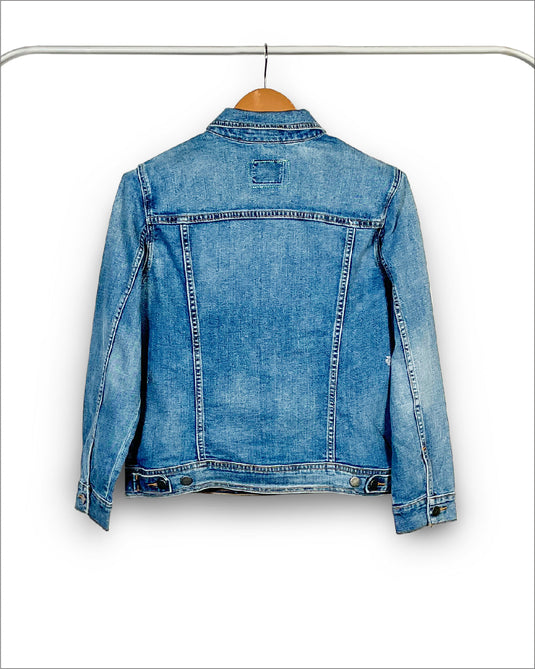 UnCrave Pledge | Mid Indigo Regular Trucker Jacket | Large