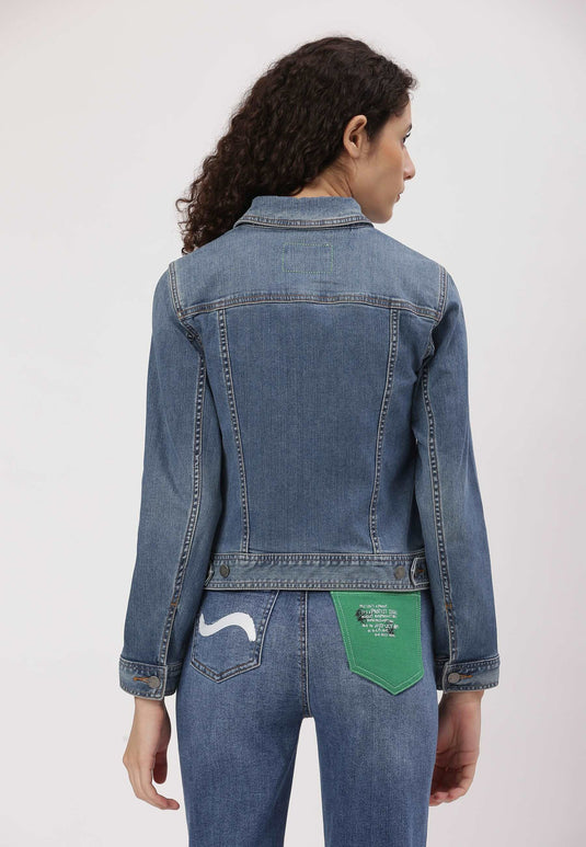 UnCrave Pledge | Mid Indigo Regular Trucker Jacket | Small