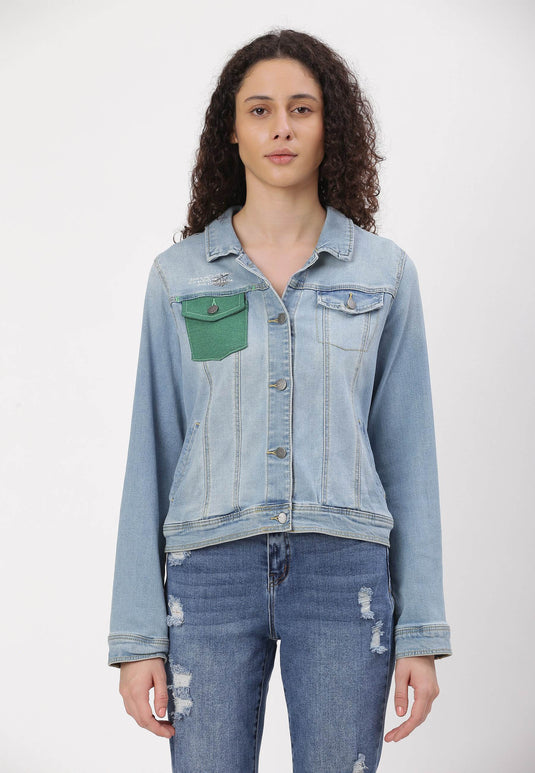 UnCrave Pledge | Light Indigo Regular Trucker Jacket | Small