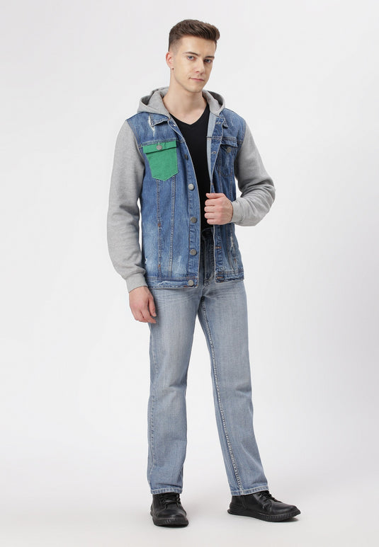 UnCrave Pledge | Mid Indigo Regular Trucker Jacket | Small