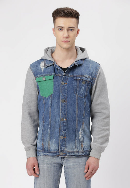 UnCrave Pledge | Mid Indigo Regular Trucker Jacket | Small