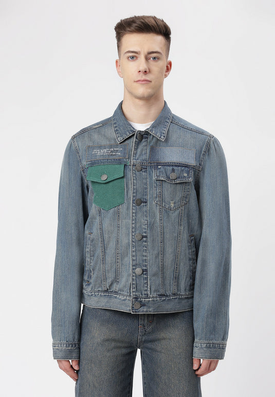 UnCrave Pledge | Dark Indigo Regular Trucker Jacket | Small