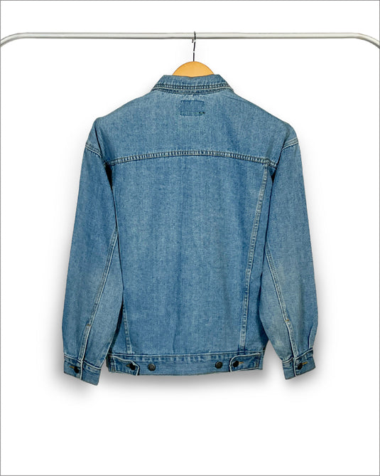 UnCrave Pledge | Mid Indigo Long Trucker Jacket | Extra Large