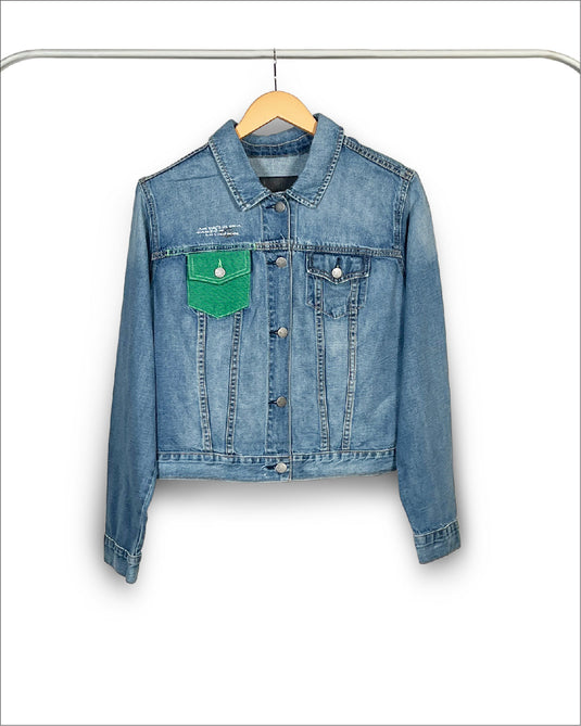 UnCrave Pledge | Mid Indigo Regular Trucker Jacket | Extra Large