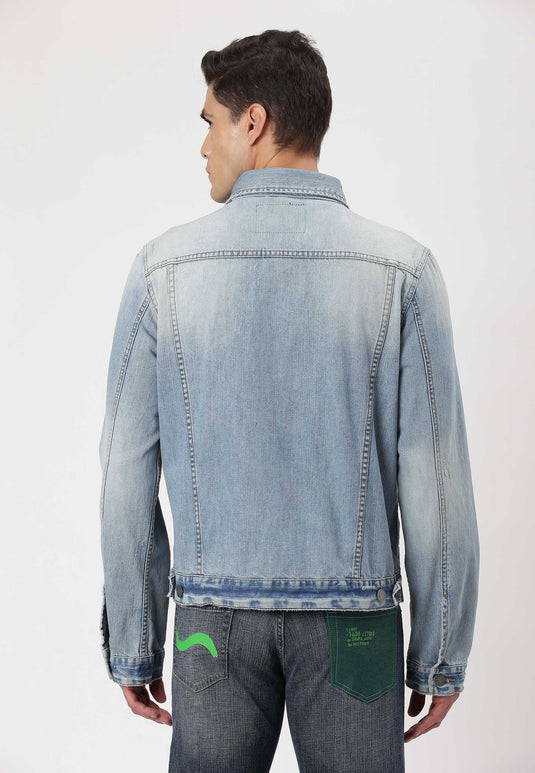 UnCrave Pledge | Light Indigo Regular Trucker Jacket | Medium