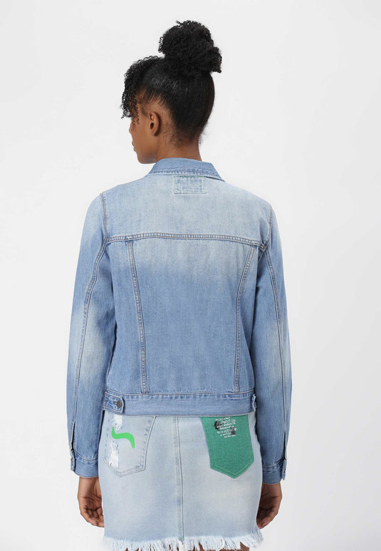 UnCrave Pledge | Light Indigo Regular Trucker Jacket | Medium