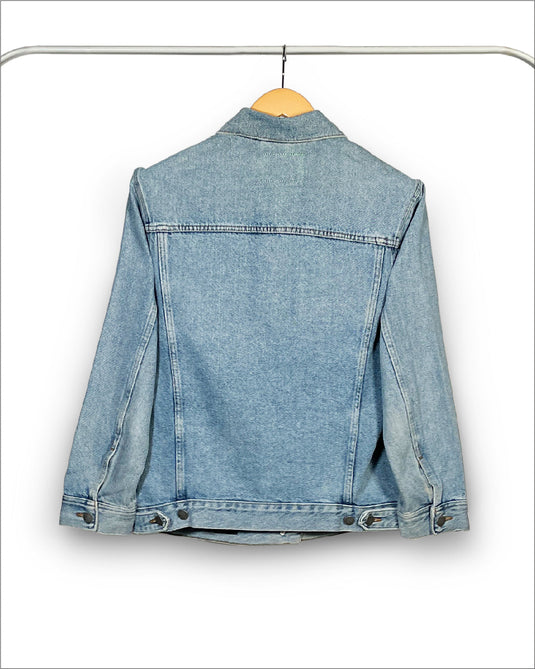 UnCrave Pledge | Light Indigo Long Trucker Jacket | Large