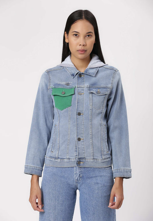 UnCrave Pledge | Light Indigo Regular Trucker Jacket | Extra Small