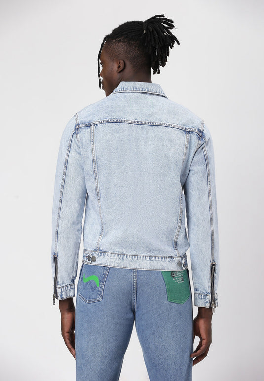 UnCrave Pledge | Light Indigo Regular Trucker Jacket | Medium