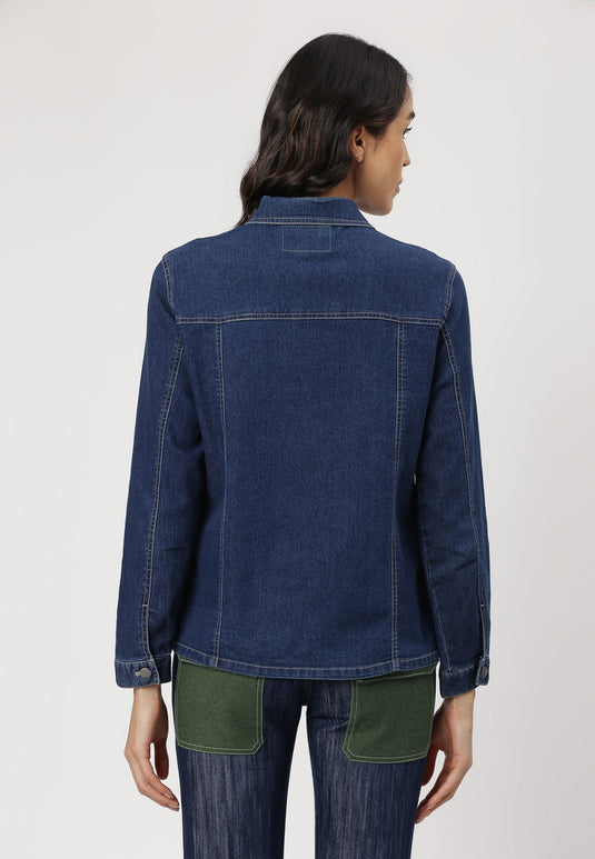 UnCrave Pledge | Dark Indigo Long Chore Jacket | Large