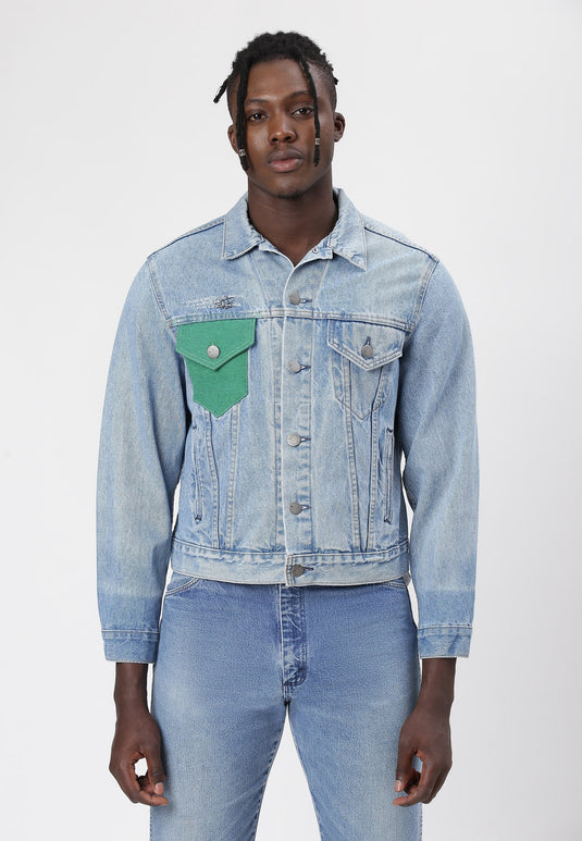 UnCrave Pledge | Light Indigo Regular Trucker Jacket | Medium