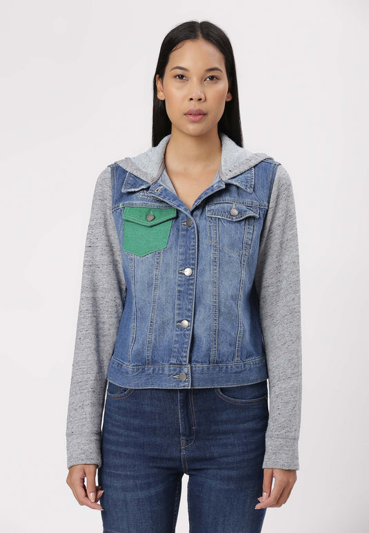 UnCrave Pledge | Mid Indigo Regular Trucker Jacket | Small