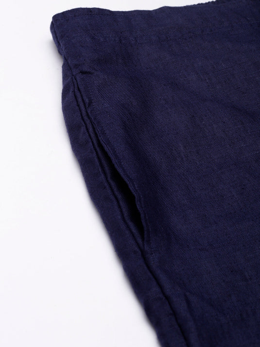 Men Royal Blue Hemp Lounge Pant