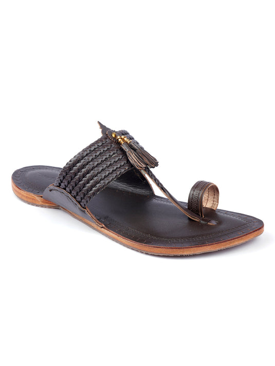 Wedding Chic - Brown - Kolhapuri Chappal for men