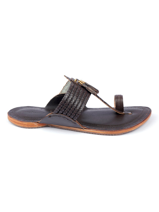 Wedding Chic - Brown - Kolhapuri Chappal for men