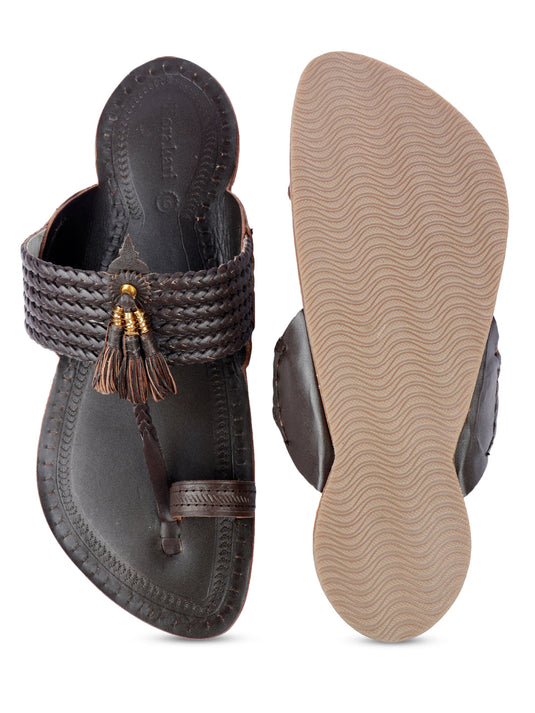 Wedding Chic - Brown - Kolhapuri Chappal for men