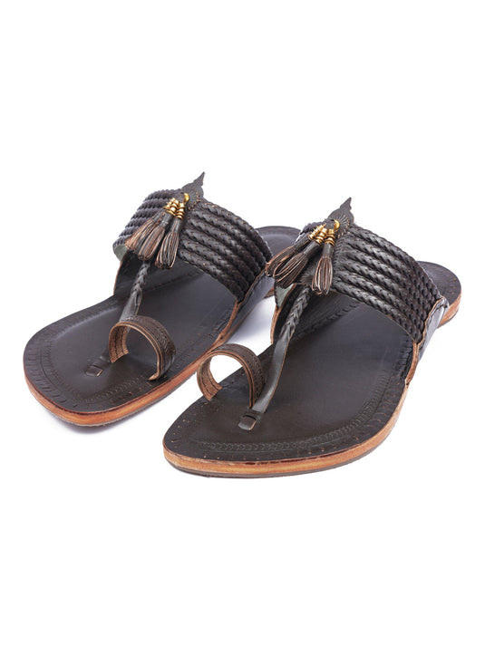 Wedding Chic - Brown - Kolhapuri Chappal for men