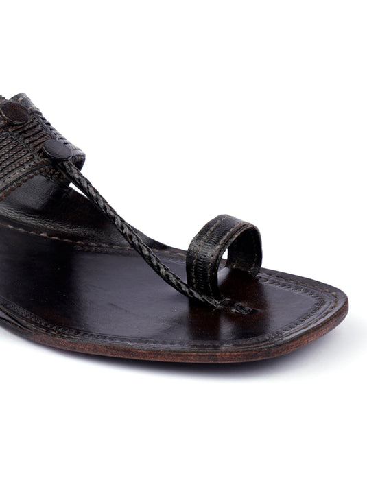 Flat Tip Elegance - Kolhapuri Chappal for Men