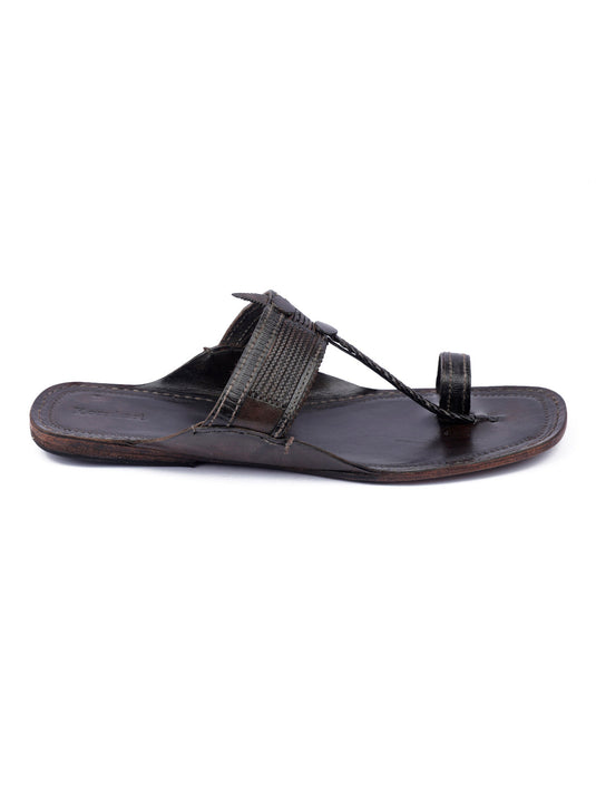 Flat Tip Elegance - Kolhapuri Chappal for Men