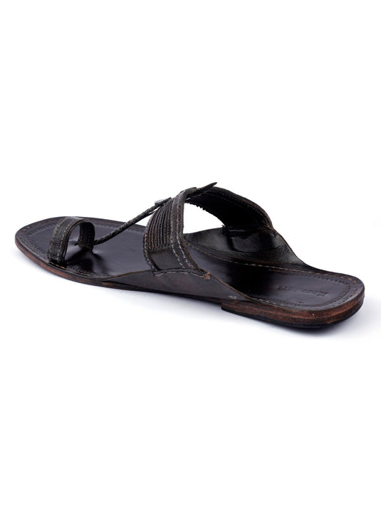 Flat Tip Elegance - Kolhapuri Chappal for Men