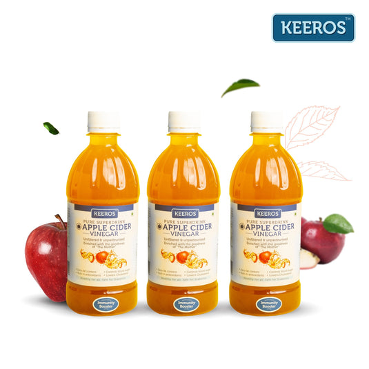 Keeros Apple Cider Vinegar with Mother Vinegar | 100% Natural, Raw, Unfiltered, Unpasteurized