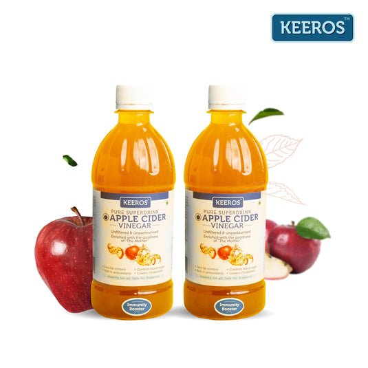 Keeros Apple Cider Vinegar with Mother Vinegar | 100% Natural, Raw, Unfiltered, Unpasteurized