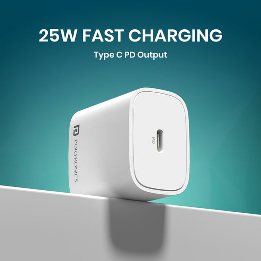 Adapto 25 Plus - 25W Type-C PD Charger/Adapter with Fast Charging| best fast charger for iphone| fast charger for smart devices