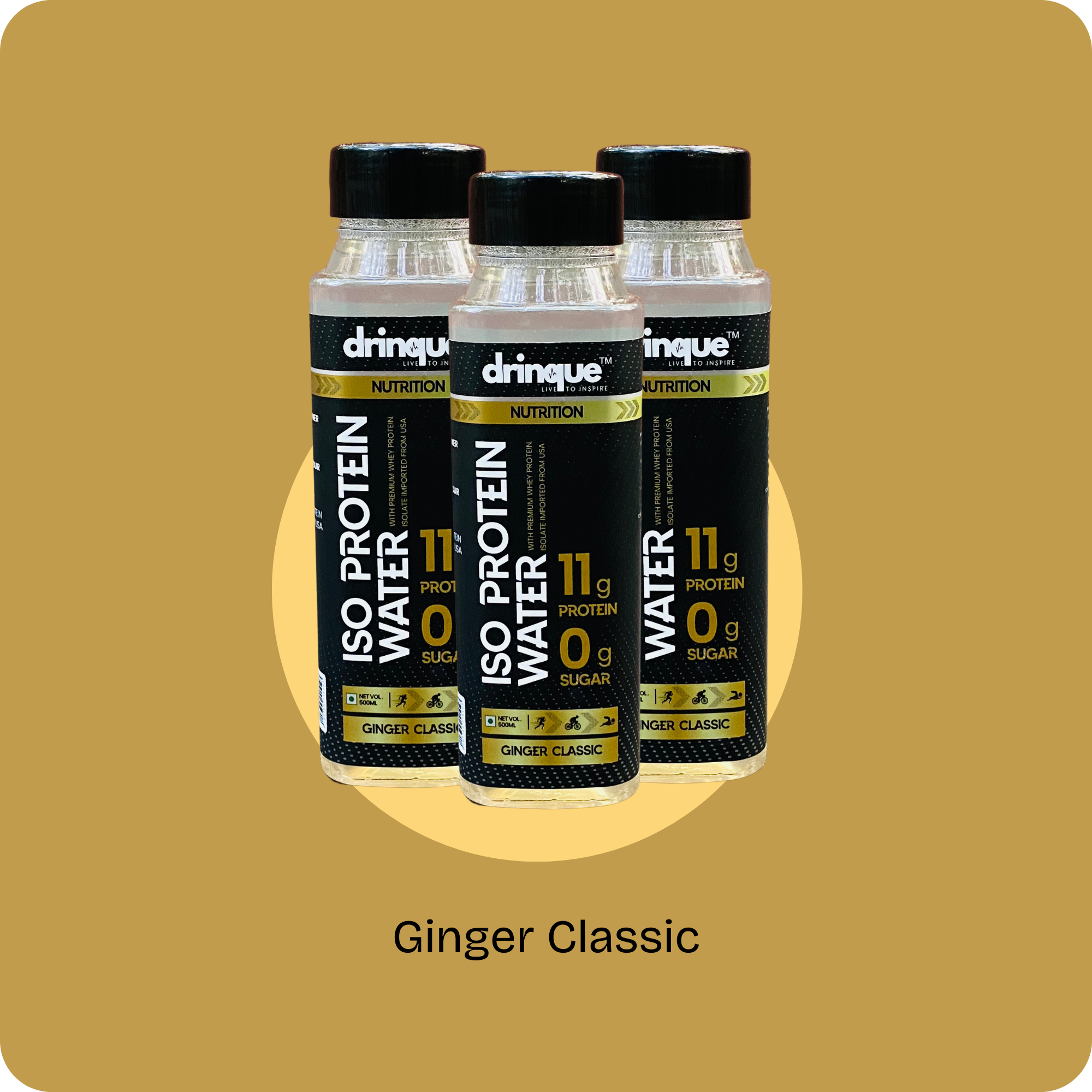 Isolate Water drinque™ ISO PROTEIN WATER- 11g ISOLATE PROTEIN (Ginger Classic)