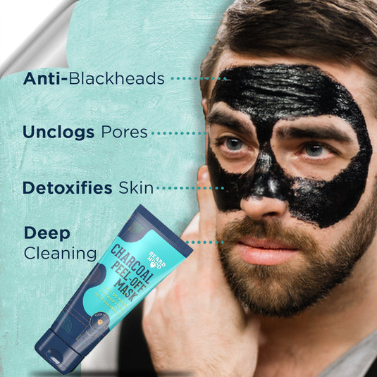 Beardhood Charcoal Peel Off Mask, Set of 2, 200g