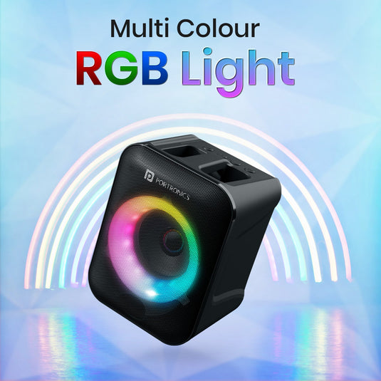 Portronics Apollo One 20w Bluetooth party speaker with dynamics RGB lights| Bluetooth speaker online at best price