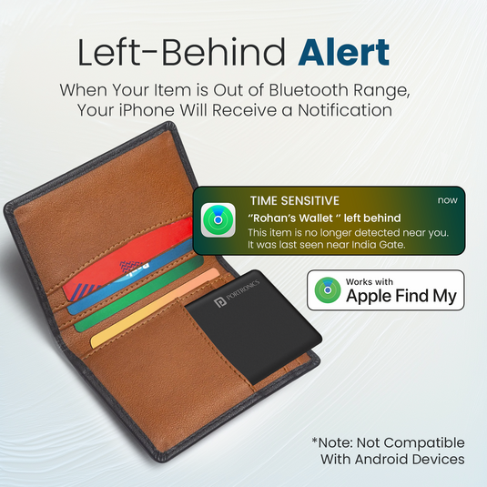 Portronics Card Finder for item finder has buzzer sound for locating misplaced items | location tag for iPhone online