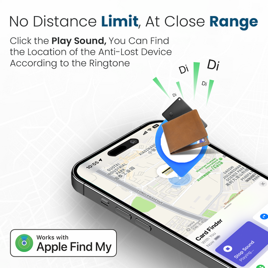 Portronics Card Finder has attached to keys for easy tracking and location and item| best location tag for iPhone with no distance limit
