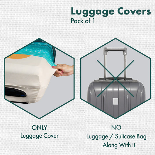 Holiday Calling! Luggage Cover Without Detachable Pouch, 100% Organic Cotton Lycra, Large Size, Pack of 1