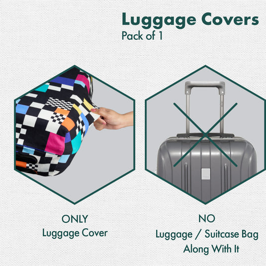 Glitching! Luggage Cover, 100% Organic Cotton Lycra, Small Size, Pack of 1