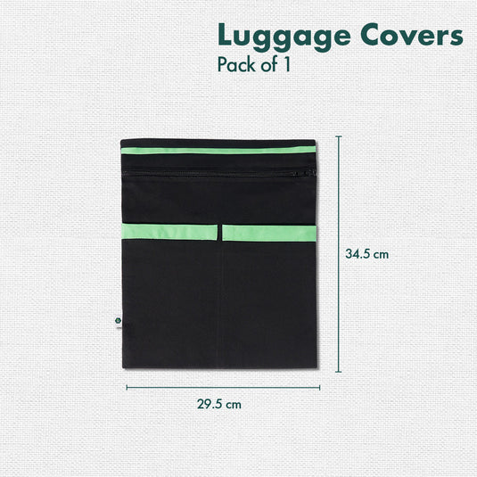 Travel Tango! Luggage Cover With Detachable Pouch, 100% Organic Cotton Lycra, Large Size, Pack of 1