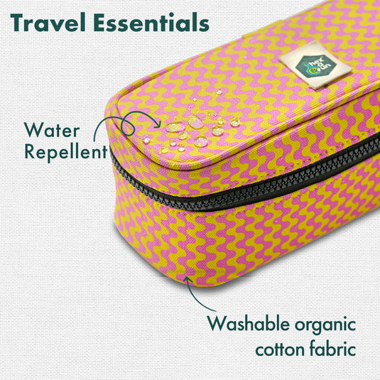 Trippy! Travel Essentials, 100% Sustainable Fabric, Pack of 7 + Free Travel Organizer, Medium Size