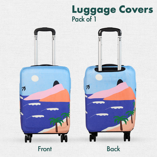 Vacay Ready! Luggage Cover, 100% Organic Cotton Lycra, Small Size, Pack of 1