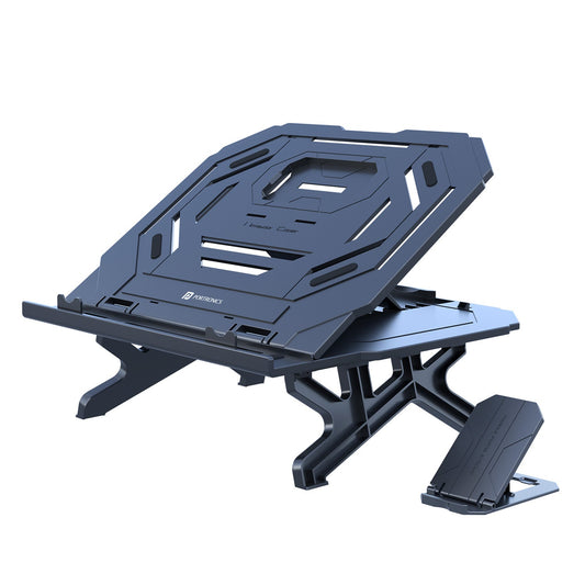 blue Portronics My Buddy Hexa 33: Portable Laptop Stand