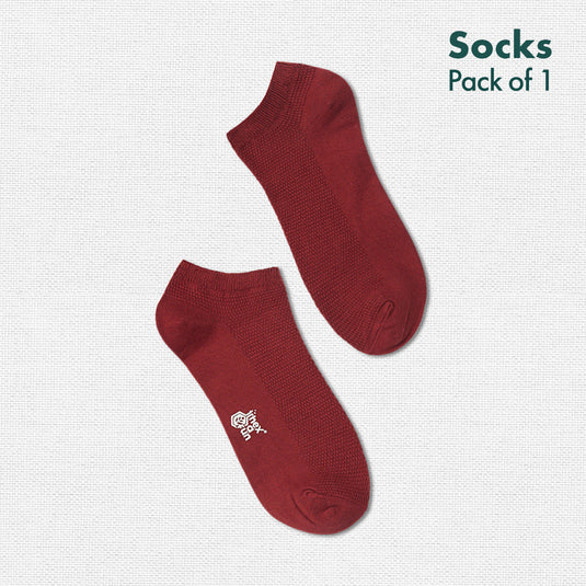 Red Handed! Unisex Socks, 100% Organic Cotton, Ankle Length, Pack of 1