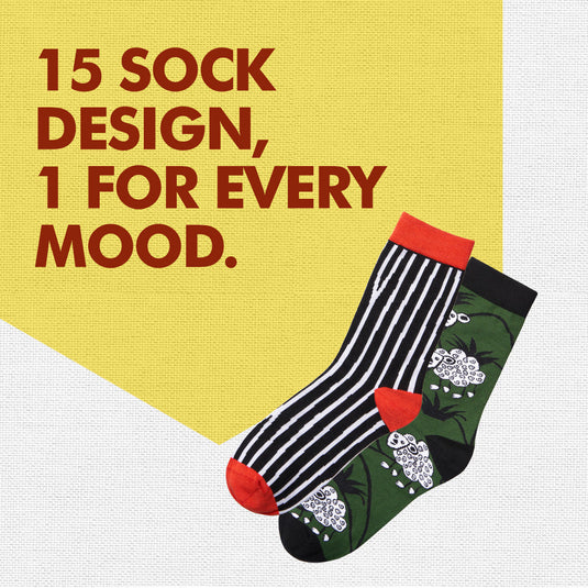 My Socks Drawer Series 3! Unisex Socks, 100% Bamboo, Crew Length, Pack of 15